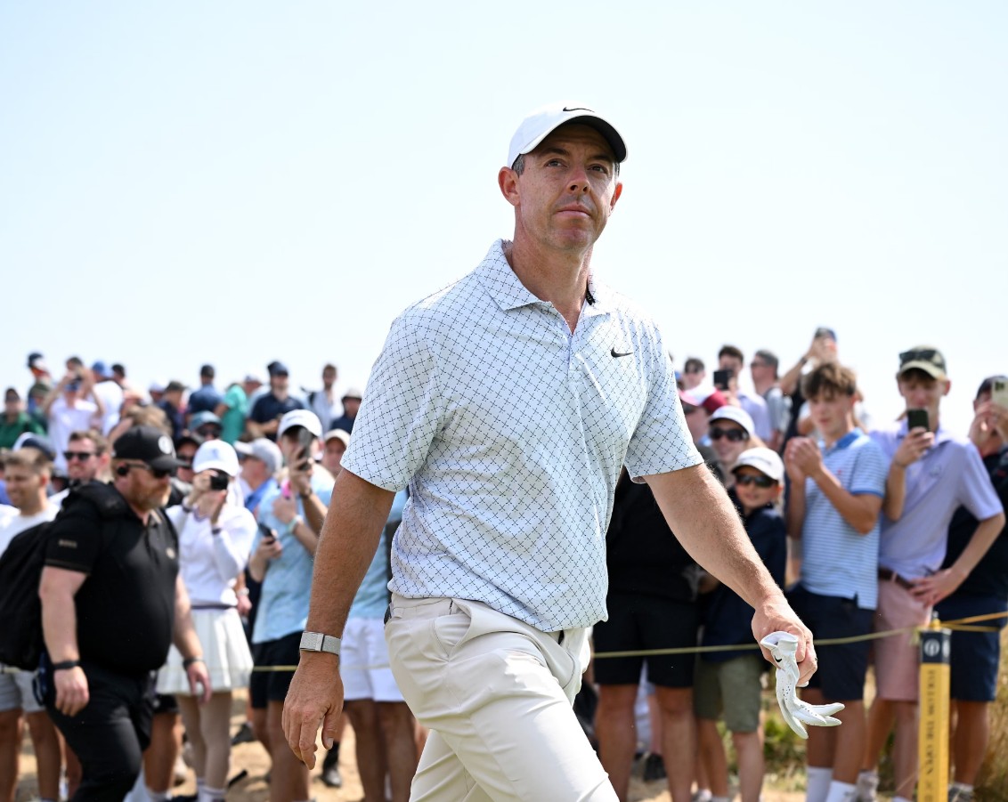 Rory McIlroy walking the course at The Open Championship